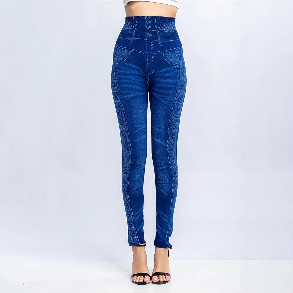 Women's Leggings Faux Denim Jeans Sexy Elastic Jeggings Soft Casual Push Up Butt Pencil Pants Stretch Well Fitness Fake Pockets
Women's Leggings Faux Denim Jeans Sexy Elastic Jeggings Soft Casual Push Up Butt Pencil Pants Stretch Well Fitness Fake Pockets