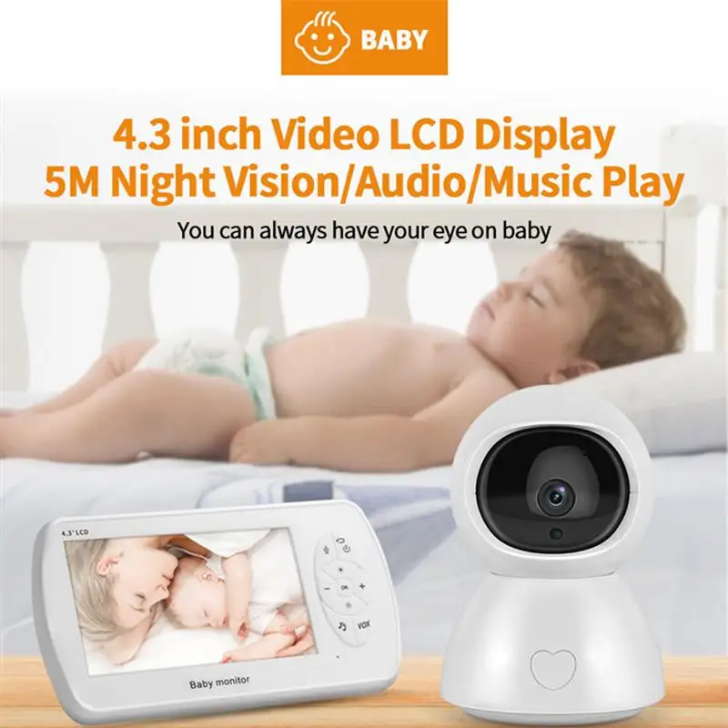 HD Baby Monitor 1080P 4.3in 360 Degrees Rotating Night Vision US/EU/UK/AU Security Household Baby Camera Two Way Audio
HD Baby Monitor 1080P 4.3in 360 Degrees Rotating Night Vision US/EU/UK/AU Security Household Baby Camera Two Way Audio