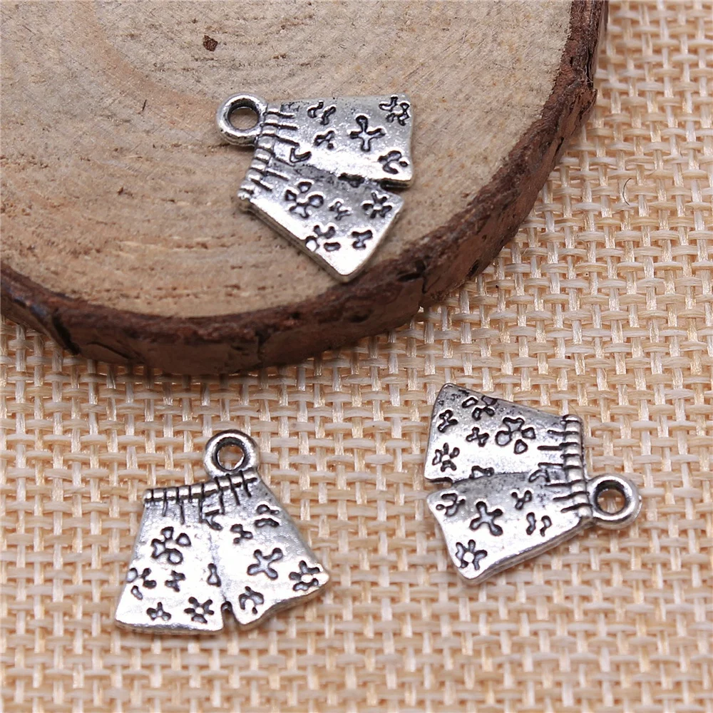 Charms for Jewelry Making Findings Handmade DIY Craft 20pcs Antique Silver Color 15x15mm Short Pants Charms Pendant
Charms for Jewelry Making Findings Handmade DIY Craft 20pcs Antique Silver Color 15x15mm Short Pants Charms Pendant