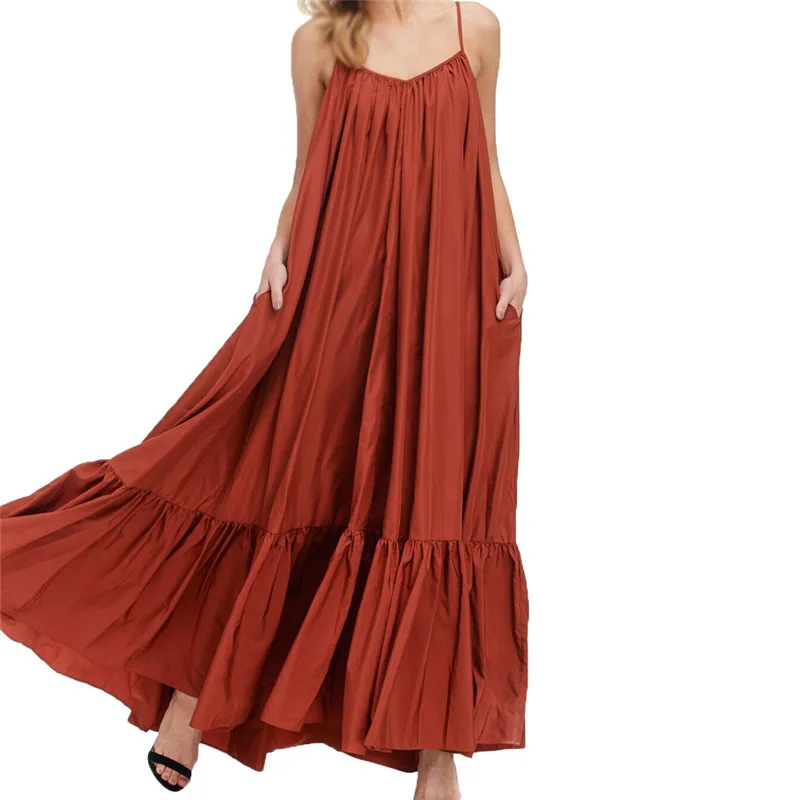 Large Size Woman 2021 Summer Beach Dresses Fashion Sleeveless Sexy Camis Backless Patchwork Solid Party Dress Mujer Vestidos
Large Size Woman 2021 Summer Beach Dresses Fashion Sleeveless Sexy Camis Backless Patchwork Solid Party Dress Mujer Vestidos