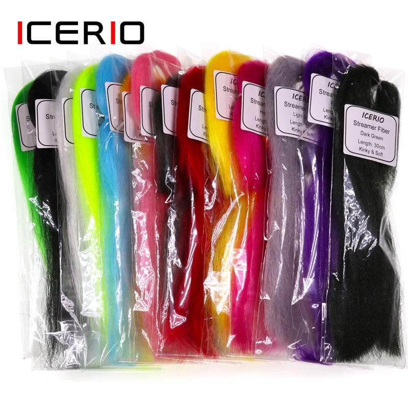 ICERIO 1 упаковка обжимные курчавые волоконные Стример Летать волокна материал для