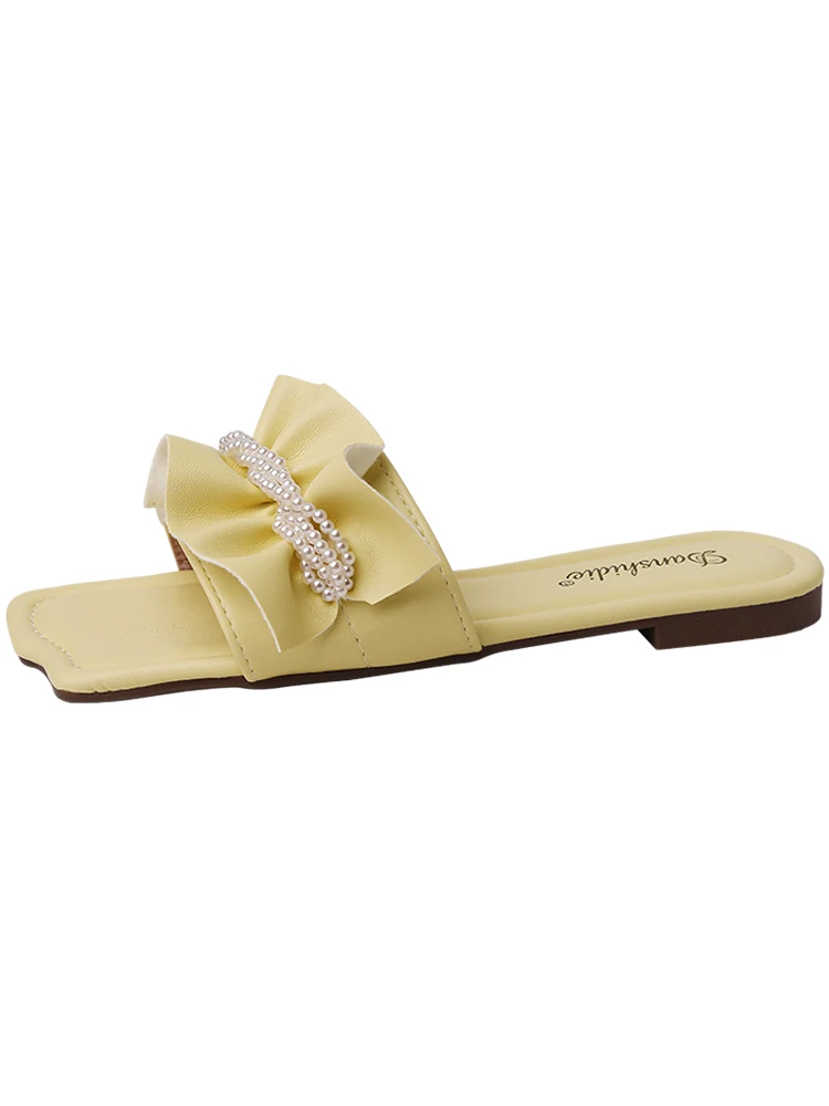 Flat slippers women's outer wear 2021 summer new pearl fashion wild fairy style beach sandals tide
Flat slippers women's outer wear 2021 summer new pearl fashion wild fairy style beach sandals tide