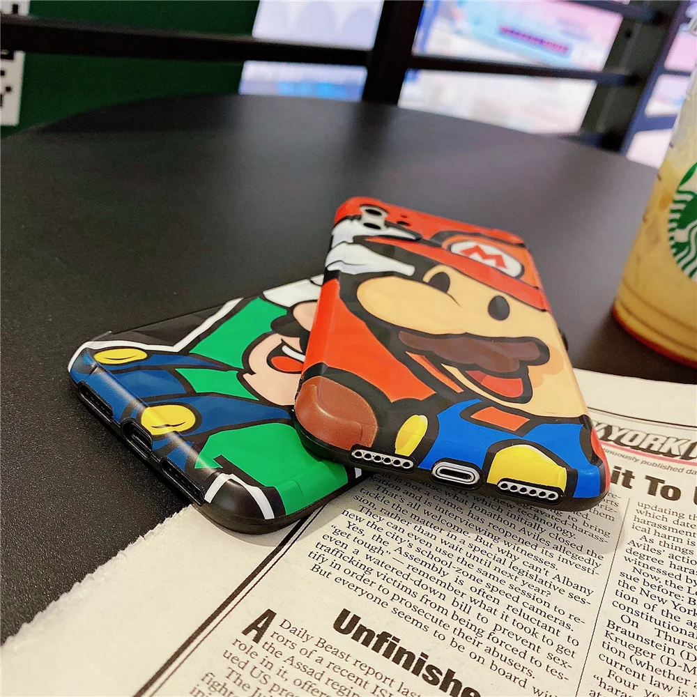 Funny Cartoon games mushroom Supermario Luigi bros Phone Case for iphone 11 Pro X Xs Max XR 7 8 Plus SE2 3D Silicon Soft Cover
Funny Cartoon games mushroom Supermario Luigi bros Phone Case for iphone 11 Pro X Xs Max XR 7 8 Plus SE2 3D Silicon Soft Cover