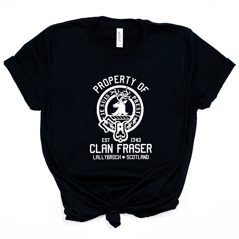 Property of Clan Foster Women T-Shirts Outlander Book Series Shirt Jamie Fraser Sassenach Shirts Vintage Tee Tv Shows Casual Top
Property of Clan Foster Women T-Shirts Outlander Book Series Shirt Jamie Fraser Sassenach Shirts Vintage Tee Tv Shows Casual Top