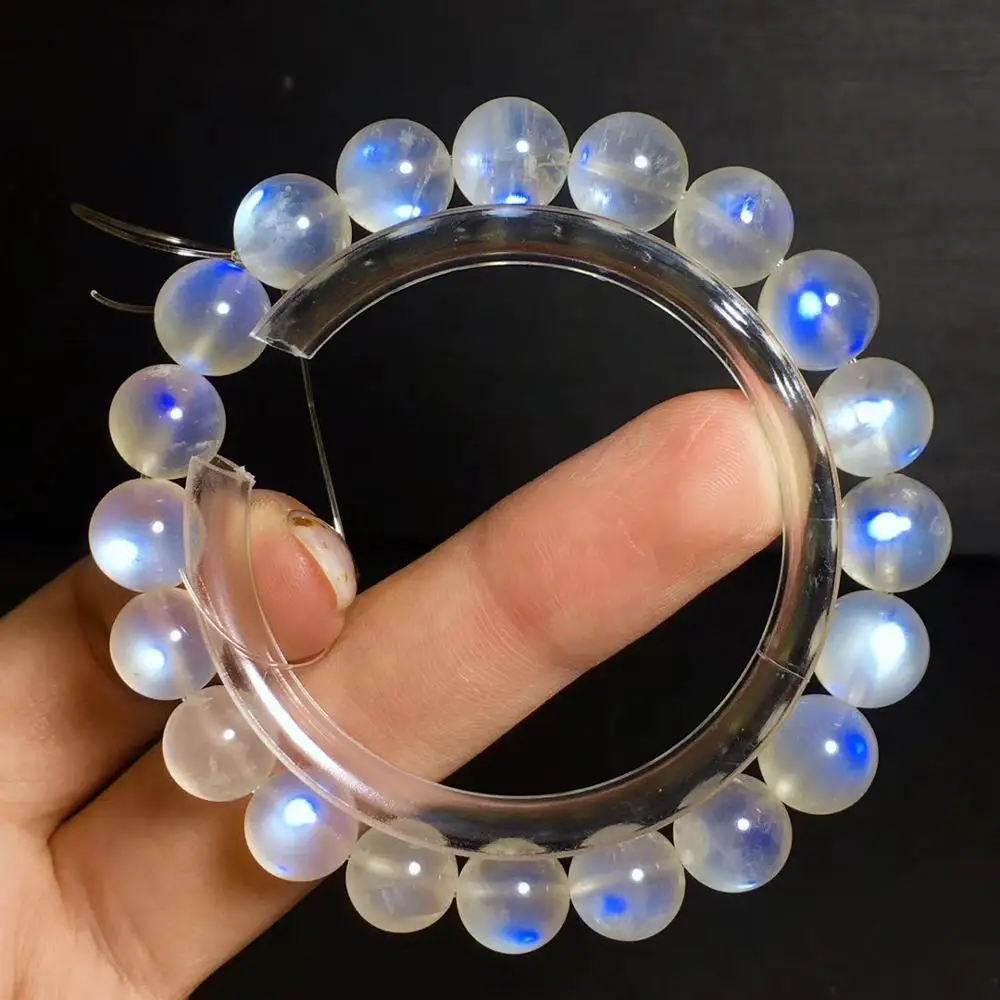 9.7mm Certificate Natural Blue Light Moonstone Labradorite Gems Clear Beads Stretch Bracelet Bangles Women Fashion Stone AAAAA
9.7mm Certificate Natural Blue Light Moonstone Labradorite Gems Clear Beads Stretch Bracelet Bangles Women Fashion Stone AAAAA