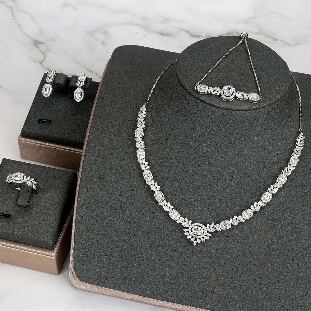 TIRIM Dubai Luxury Elegant Bridal Necklace Set for Women Cubic Zirconia Wedding Jewelry Sets Bolo Brides Accessories Jewelri
TIRIM Dubai Luxury Elegant Bridal Necklace Set for Women Cubic Zirconia Wedding Jewelry Sets Bolo Brides Accessories Jewelri