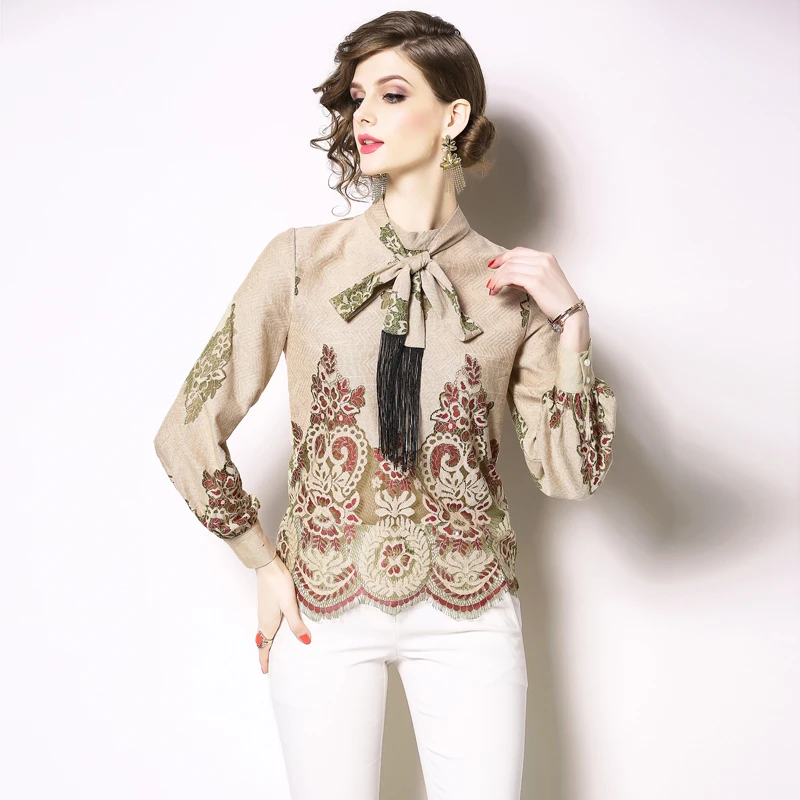 2021 New Women Blouses Lace Full Print Elegant Shirts Office Lady Tops For Women Fashion Clothing Casual Party Women Blouse
2021 New Women Blouses Lace Full Print Elegant Shirts Office Lady Tops For Women Fashion Clothing Casual Party Women Blouse