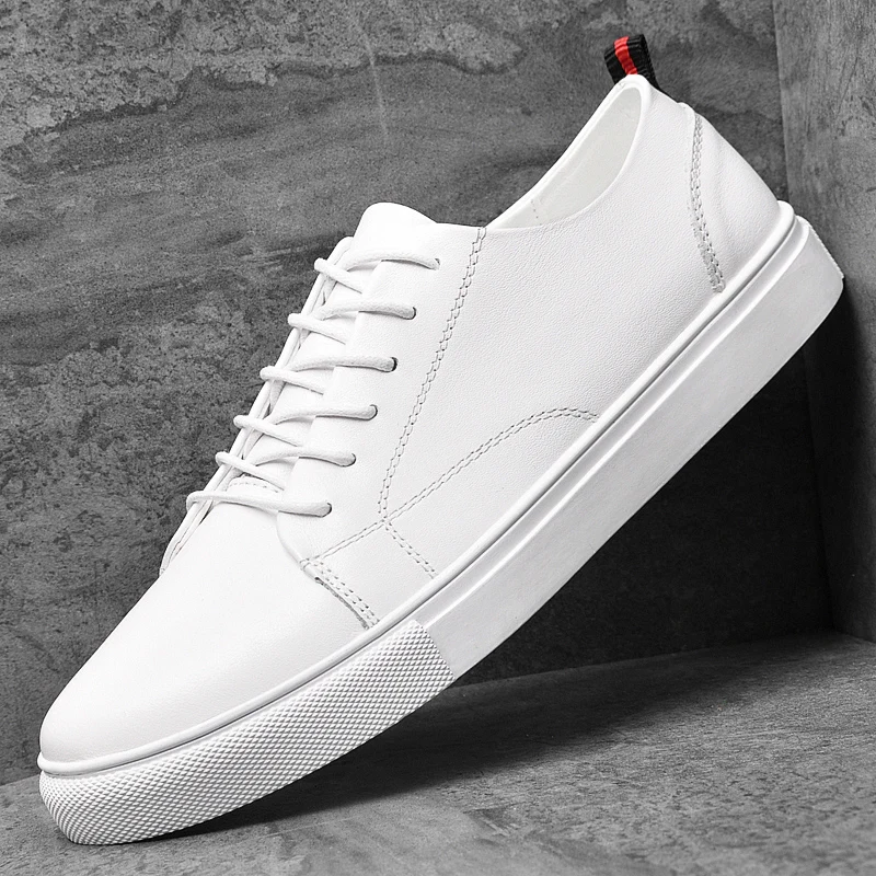 Men's Skateboard Shoes Summer Genuine Leather Soft Fashion Flat Shoes Luxury Brand Design All-Match Casual Little White Shoes
Men's Skateboard Shoes Summer Genuine Leather Soft Fashion Flat Shoes Luxury Brand Design All-Match Casual Little White Shoes