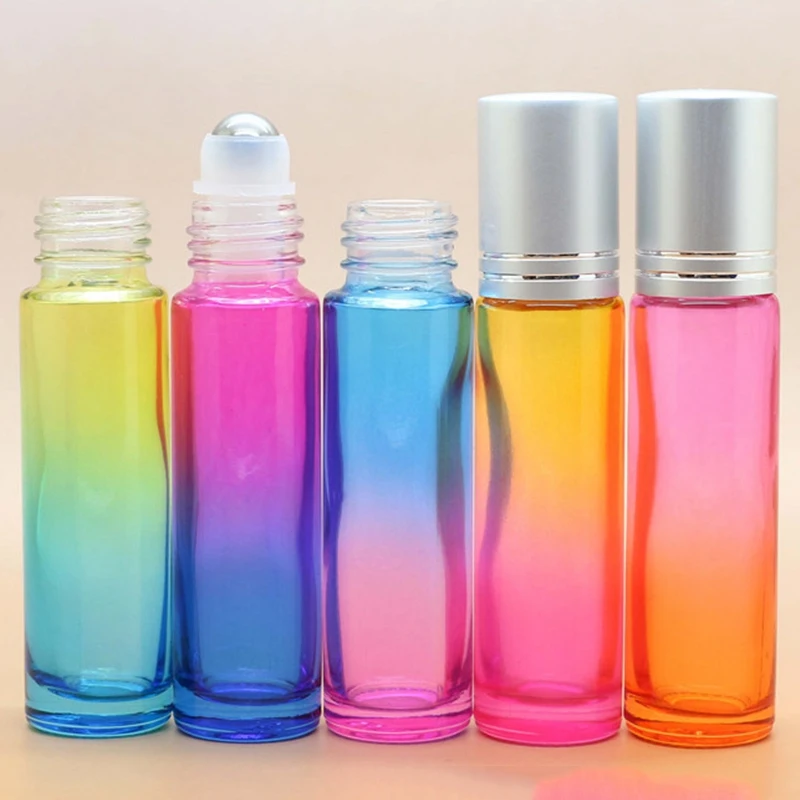 Gradient Ball Bottle 5Pcs 10Ml Thick Glass Roll On Essential Oil Empty Parfum Bottles Roller Ball 5 Colors Bottle With Black Cov
Gradient Ball Bottle 5Pcs 10Ml Thick Glass Roll On Essential Oil Empty Parfum Bottles Roller Ball 5 Colors Bottle With Black Cov