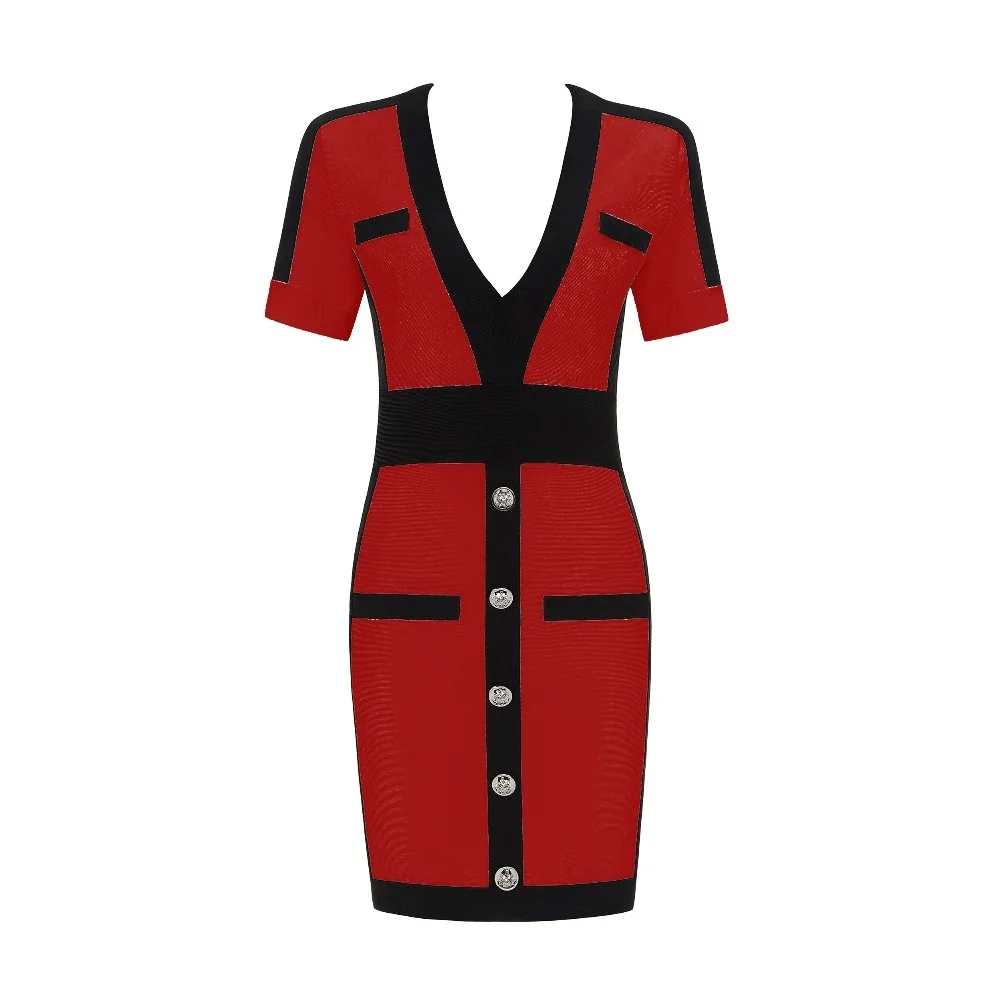 Wholesale Free Shipping Sexy V Neck Patchwork Mini Women Bandage Dress 2021 Celebrity Designer Fashion Party Dress Vestido
Wholesale Free Shipping Sexy V Neck Patchwork Mini Women Bandage Dress 2021 Celebrity Designer Fashion Party Dress Vestido
