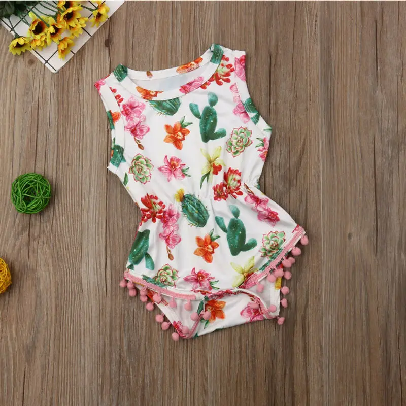Newborn Toddler Kids Baby Girls Romper Jumpsuit Sleeveless Tassel Floral Outfit Clothes Set Casual Cotton Suit 
Newborn Toddler Kids Baby Girls Romper Jumpsuit Sleeveless Tassel Floral Outfit Clothes Set Casual Cotton Suit