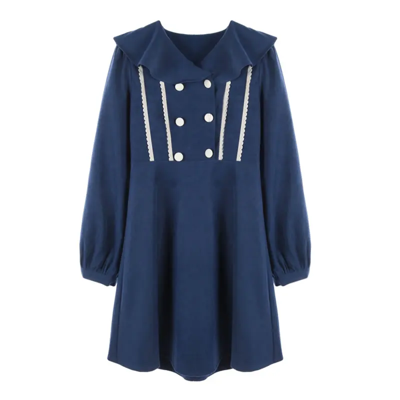 XITAO Patchwork Button Draped Dress Women 2021 Spring Casual Fashion Style Temperament All Match Peter Pan Collar Dress ZY4022 
XITAO Patchwork Button Draped Dress Women 2021 Spring Casual Fashion Style Temperament All Match Peter Pan Collar Dress ZY4022