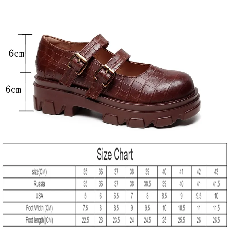 

AIYUQI Shoes Women Spring 2021 New Natural Genuine Leather Fashion High Heel Ladies Shoes Thick-soled Female Mary Jane Shoes