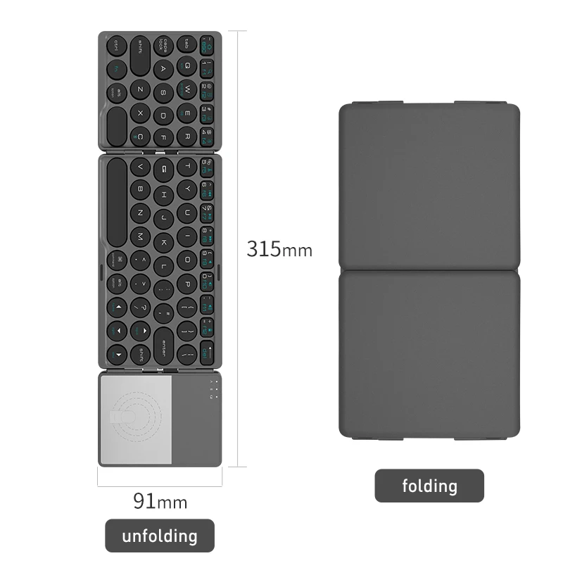Foldable Keyboard Bluetooth Wireless With Touchpad Rechargeable For Ipad Tablet notebook Macbook IOS Android Windows Phone
Foldable Keyboard Bluetooth Wireless With Touchpad Rechargeable For Ipad Tablet notebook Macbook IOS Android Windows Phone