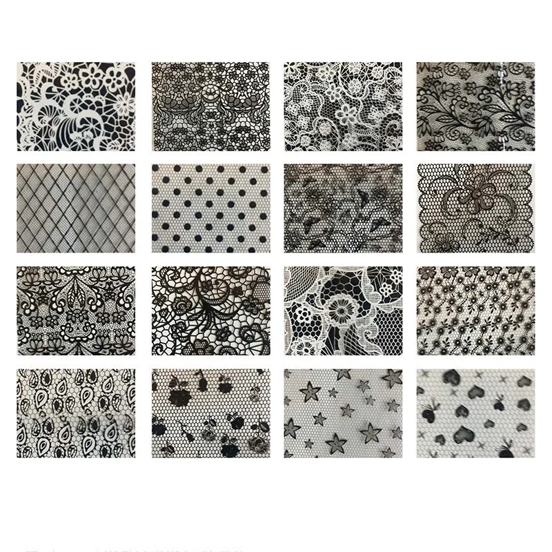 High Quality New Fashion Black White Lace Transfer Paper Starry Sky Paper Nail Stickers DIY Nail Decoration Supplies
High Quality New Fashion Black White Lace Transfer Paper Starry Sky Paper Nail Stickers DIY Nail Decoration Supplies