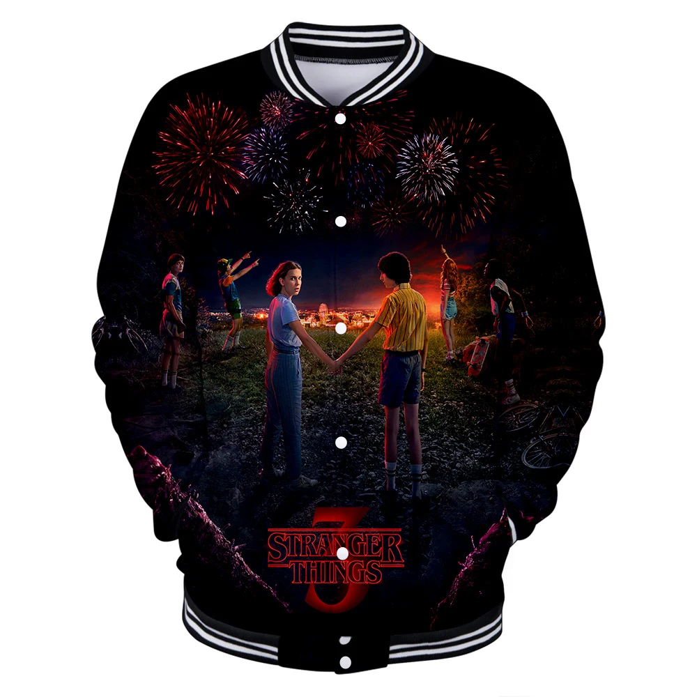 Hot U.S. drama Stranger Things Baseball Jacket 3D Print Fashion Design Spring Autumn Warm Slim Fit student Funny Coats Men Brand
Hot U.S. drama Stranger Things Baseball Jacket 3D Print Fashion Design Spring Autumn Warm Slim Fit student Funny Coats Men Brand
