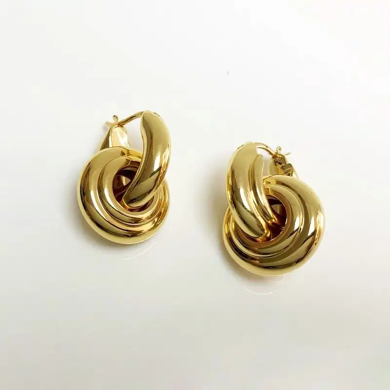 Women Jewelry Double Ring Statement Earrings Brass With 18K Gold Punk Party Gown Runway rare Boucle Korean Japan INS Fashion
Women Jewelry Double Ring Statement Earrings Brass With 18K Gold Punk Party Gown Runway rare Boucle Korean Japan INS Fashion