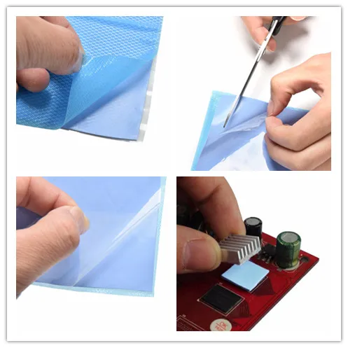100 x100 x1mm Blue GPU CPU Heatsink Cooling 10cm*10cm*0.1cm Conductive Silicone Pad Cut & Uncut Thermal Silicone Pad Mat 
100 x100 x1mm Blue GPU CPU Heatsink Cooling 10cm*10cm*0.1cm Conductive Silicone Pad Cut & Uncut Thermal Silicone Pad Mat