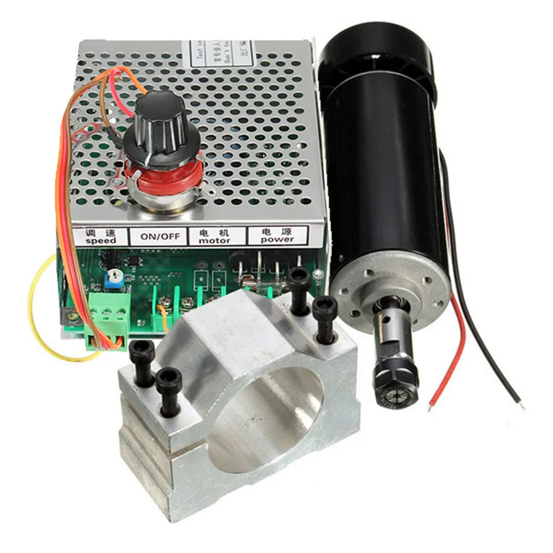500w Air cooled spindle motor ER11 chuck 500W Spindle dc Motor&52mm clamps&Power Supply speed governor For CNC
500w Air cooled spindle motor ER11 chuck 500W Spindle dc Motor&52mm clamps&Power Supply speed governor For CNC