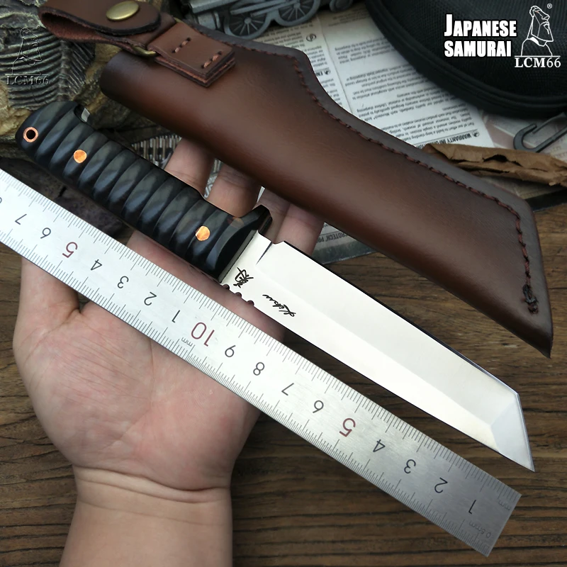LCM66 Japanese tactical knife Fixed Blade Knives DC53 steel Ebony handle,Outdoor camping hunting knife series tool samurai style
LCM66 Japanese tactical knife Fixed Blade Knives DC53 steel Ebony handle,Outdoor camping hunting knife series tool samurai style