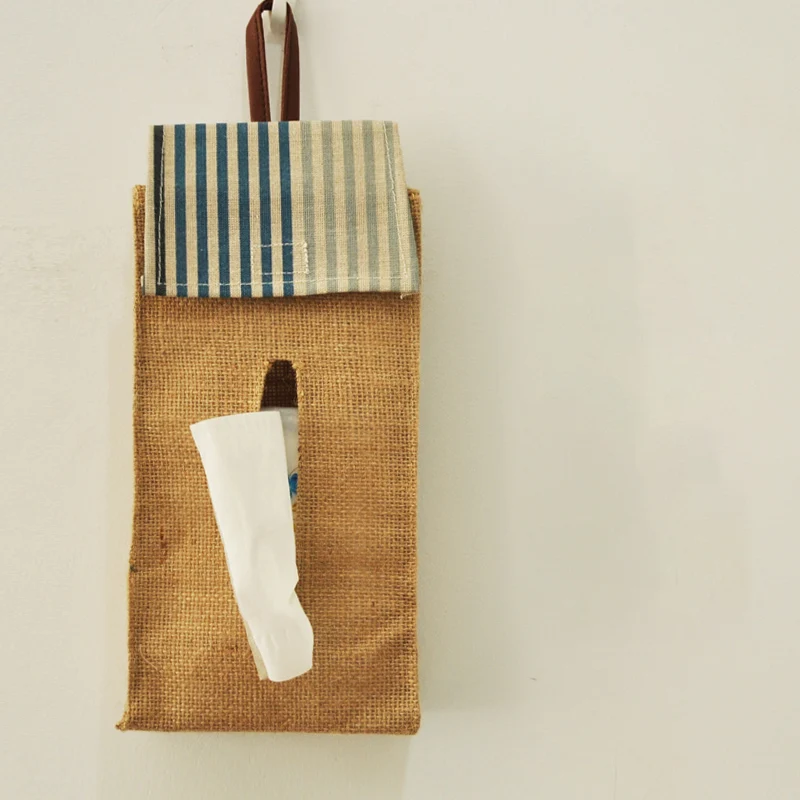 Fabric Jute Paper Towel Box Moisture-Proof Cover Suction Hanging Bag Cloth Tissue Simple Person Ality Sleeve Napkin Miraculous 
Fabric Jute Paper Towel Box Moisture-Proof Cover Suction Hanging Bag Cloth Tissue Simple Person Ality Sleeve Napkin Miraculous