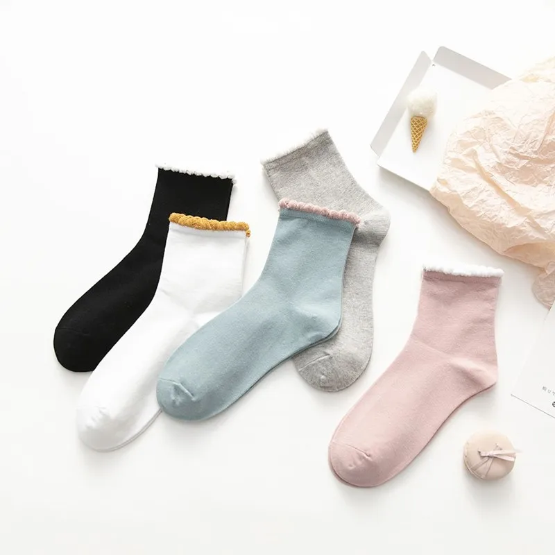 5 Pairs Cute Solid Colors Ankle Socks Women Cotton Korean Puffy Brim Japanese Kawaii New Girls Hosiery Colorful Harajuku Female
5 Pairs Cute Solid Colors Ankle Socks Women Cotton Korean Puffy Brim Japanese Kawaii New Girls Hosiery Colorful Harajuku Female