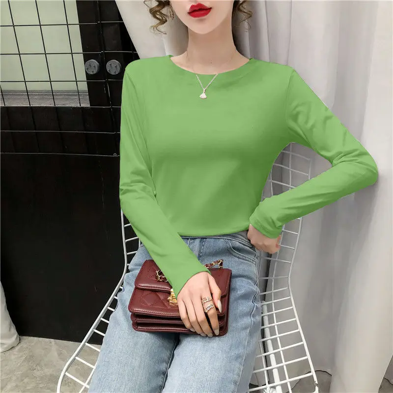 100% cotton round neck long sleeve T-shirt for women 2021 early spring new Korean loose and thin base Shirt Large Size Top
100% cotton round neck long sleeve T-shirt for women 2021 early spring new Korean loose and thin base Shirt Large Size Top