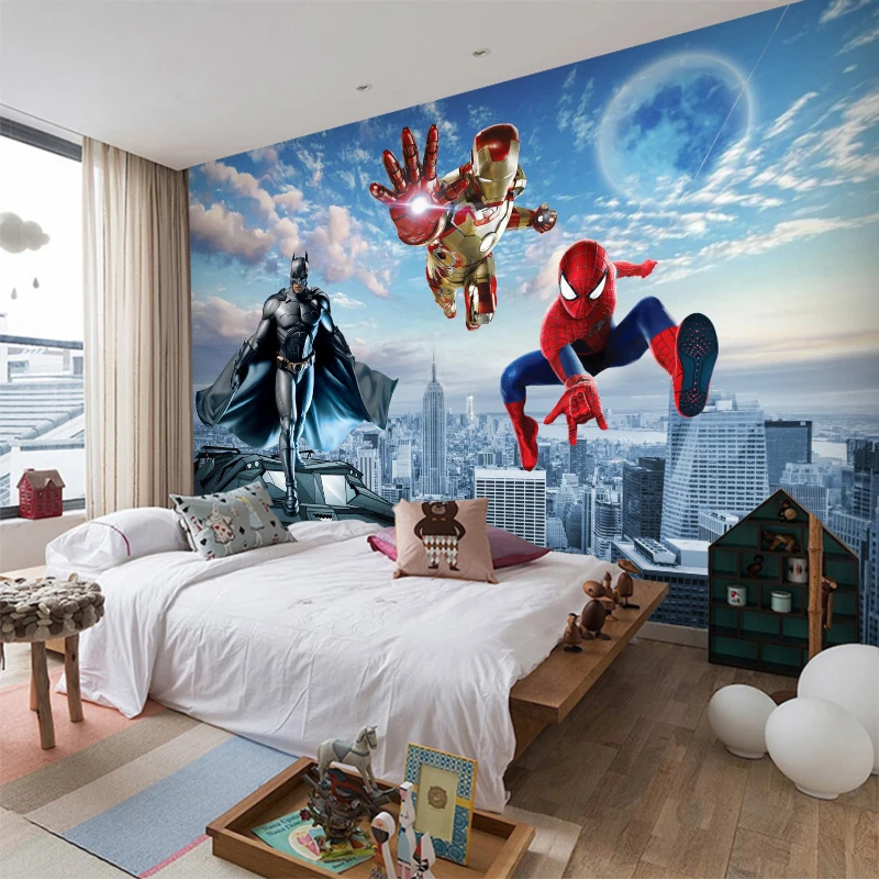 Bacal Custom Wallpaper 3D Creative Cartoon Themed Mural Children's Room Kindergarten Boys Bedroom Decor Poster Wall Paint |