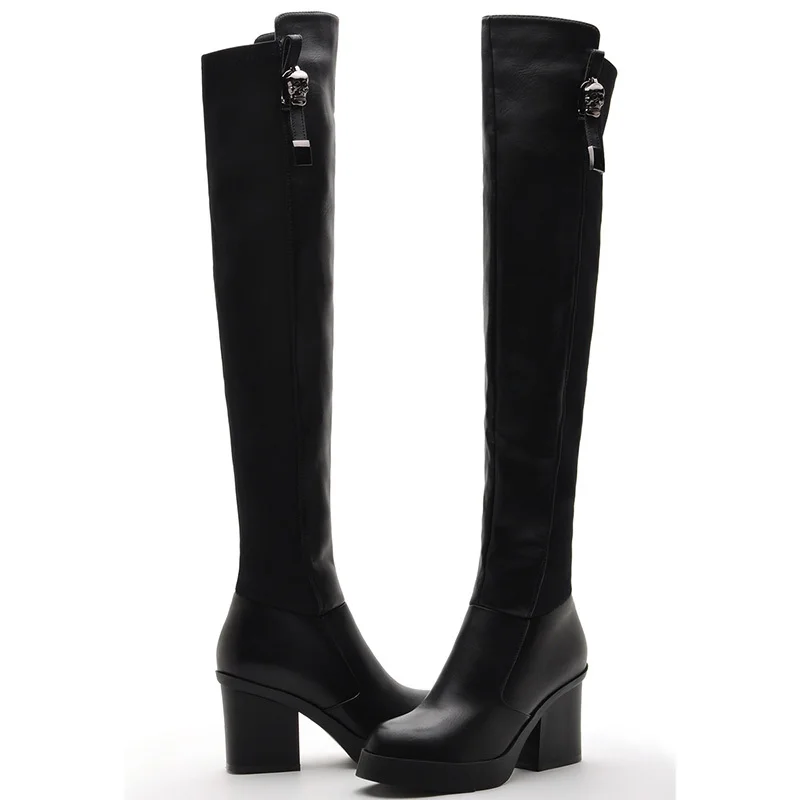 Shoes Woman MOOLECOLE New Fashion Women Winter Boots Square Heels Over-the-knee Women Boots Heel Height 8 cm Women Shoes 2-15262
Shoes Woman MOOLECOLE New Fashion Women Winter Boots Square Heels Over-the-knee Women Boots Heel Height 8 cm Women Shoes 2-15262