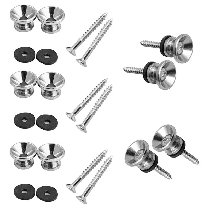 10Pcs Metal Strap Buttons End Pins with Mounting Screws for Electric Acoustic Guitar, Bass,Ukulele
10Pcs Metal Strap Buttons End Pins with Mounting Screws for Electric Acoustic Guitar, Bass,Ukulele
