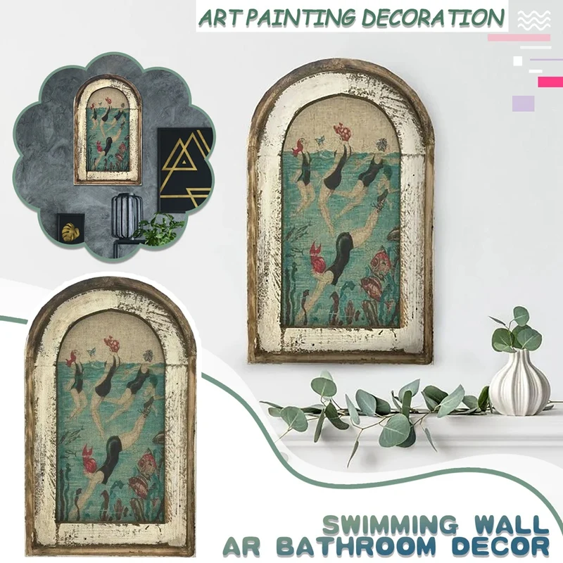 Swimming Wall Art Bathroom Decor Wooden Mural Painting Fairy Wall Decorations For Bathroom Living Room Outdoor Garden
Swimming Wall Art Bathroom Decor Wooden Mural Painting Fairy Wall Decorations For Bathroom Living Room Outdoor Garden