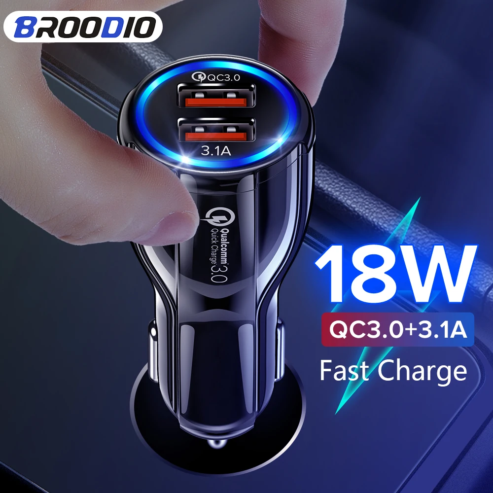Quick Charge 3.0 Chargers 18W 3.1A Car Charger For iPhone Huawei Xiaomi Phone QC 3.0 Double USB Ports Car Charger Fast Charging
Quick Charge 3.0 Chargers 18W 3.1A Car Charger For iPhone Huawei Xiaomi Phone QC 3.0 Double USB Ports Car Charger Fast Charging
