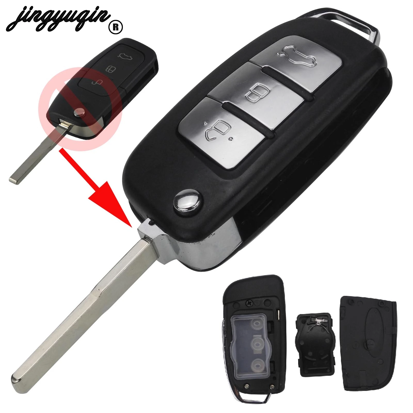 jingyuqin 10pcs/lot Modified Folding Key Cover Remote Case for Ford Fiesta Focus 3 Buttons 2013 Fob Key Fob HU101 Uncut Blade
jingyuqin 10pcs/lot Modified Folding Key Cover Remote Case for Ford Fiesta Focus 3 Buttons 2013 Fob Key Fob HU101 Uncut Blade