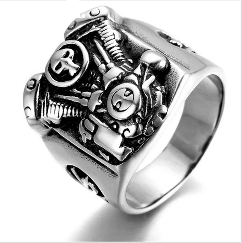 Gothic Silver Color Mechanical Engine Skull Ring for Men Punk Rock Biker Jewelry Gift
Gothic Silver Color Mechanical Engine Skull Ring for Men Punk Rock Biker Jewelry Gift