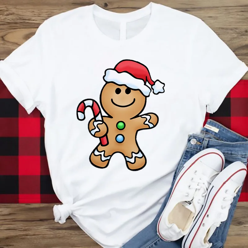 Gingerbread Wearing Christmas Hats Fashion Merry Christmas Print Clothes Graphic Female Tshirts Top T Shirt Ladies Tee Women
Gingerbread Wearing Christmas Hats Fashion Merry Christmas Print Clothes Graphic Female Tshirts Top T Shirt Ladies Tee Women