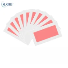10pcs=5sheets Red Color Removal Depilatory Nonwoven Epilator Wax Strip Paper Pad Patch Waxing For Face / Legs / Bikini
