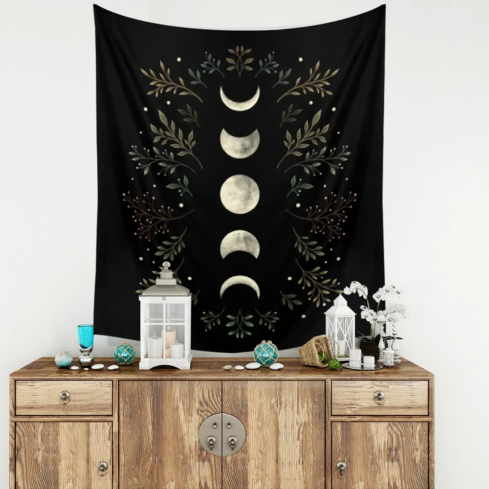 Vintage Moon Phase Wall Hanging Tapestry Mooonlight Green Olive Leaf Black Tapestries Boho Room Wall Decor Home Decoration Wall
Vintage Moon Phase Wall Hanging Tapestry Mooonlight Green Olive Leaf Black Tapestries Boho Room Wall Decor Home Decoration Wall