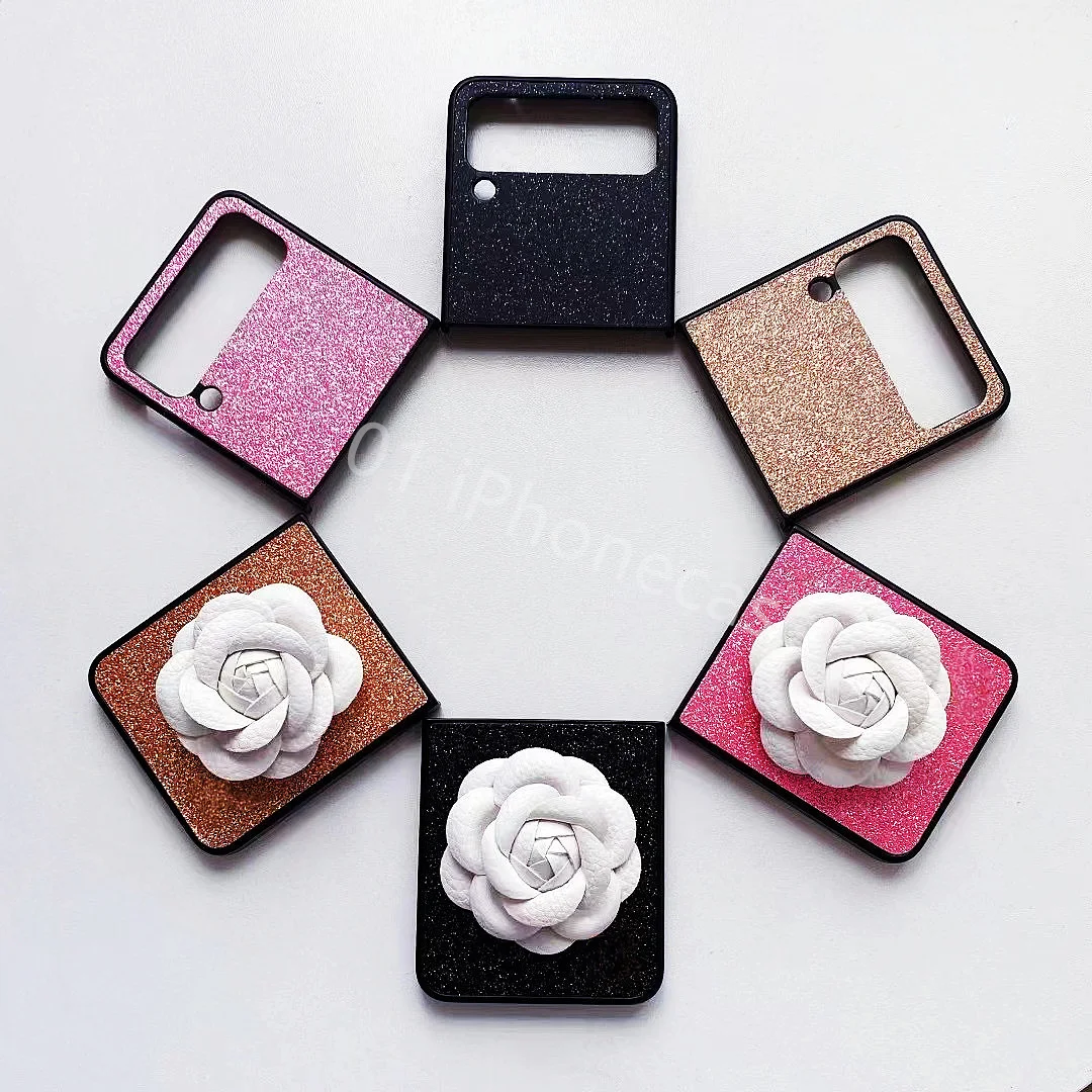 Блестящий чехол для телефона Samsung Galaxy Z Flip 3 5G PC из искусственной кожи с блестящими цветами, противоударный Тонкий чехол-накладка для Z Flip1 2 
Блестящий чехол для телефона Samsung Galaxy Z Flip 3 5G PC из искусственной кожи с блестящими цветами, противоударный Тонкий чехол-накладка для Z Flip1 2