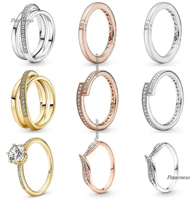 Original 925 Sterling Silver Logo & Hearts With Crystal Signature Ring For Women Wedding Party Europe Fashion Jewelry
Original 925 Sterling Silver Logo & Hearts With Crystal Signature Ring For Women Wedding Party Europe Fashion Jewelry