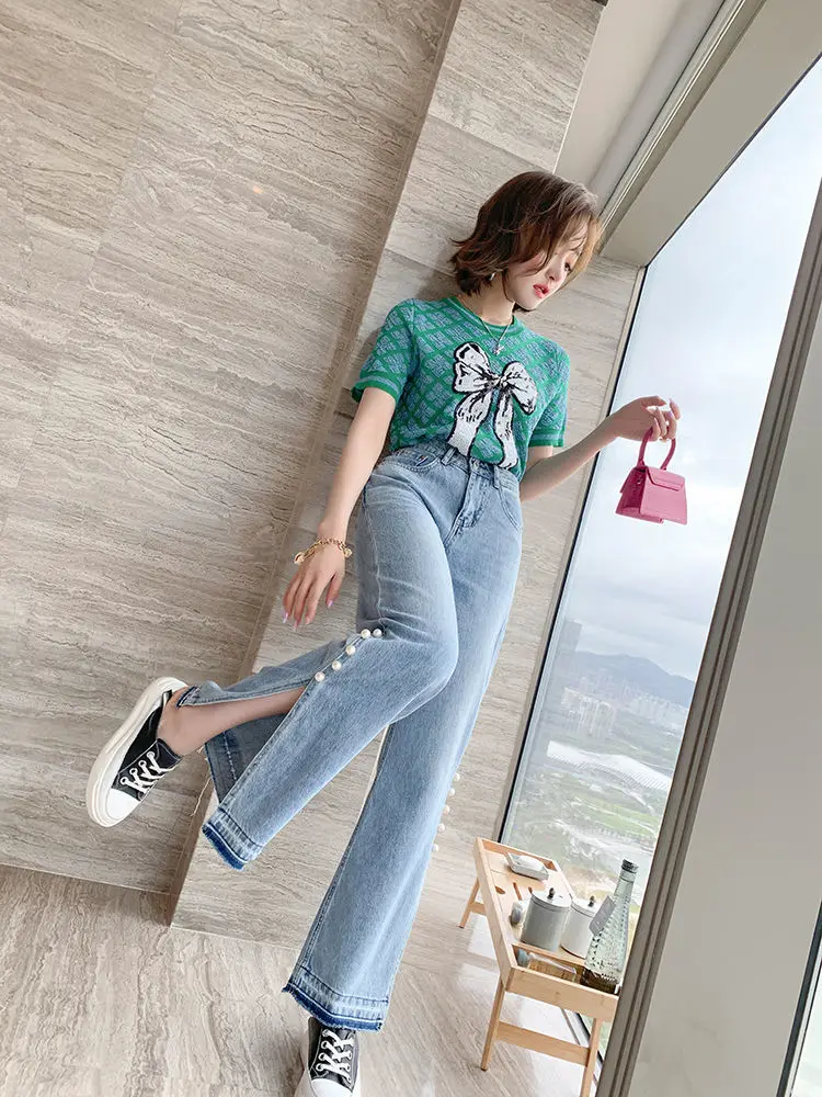 2021 Summer New French Puff Sleeve Knit Sweater Wild Loose Flowers Foreign Style Hand-Embroidered Short-Sleeved Top
2021 Summer New French Puff Sleeve Knit Sweater Wild Loose Flowers Foreign Style Hand-Embroidered Short-Sleeved Top