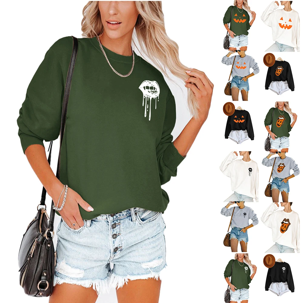 Women Printed Round Neck Long Sleeves Casual Crew Neck Loose Tops Ladies Loose Pullover Blouse Outwearing Tops Clothes
Women Printed Round Neck Long Sleeves Casual Crew Neck Loose Tops Ladies Loose Pullover Blouse Outwearing Tops Clothes