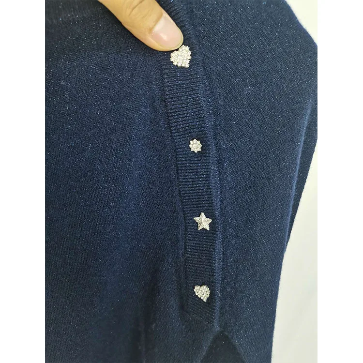 100% Cashmere Women Sweater O Neck Knitted Long Sleeve Casual Jumper Knitwear Female Pullover Top Shoulder with Buttons
100% Cashmere Women Sweater O Neck Knitted Long Sleeve Casual Jumper Knitwear Female Pullover Top Shoulder with Buttons