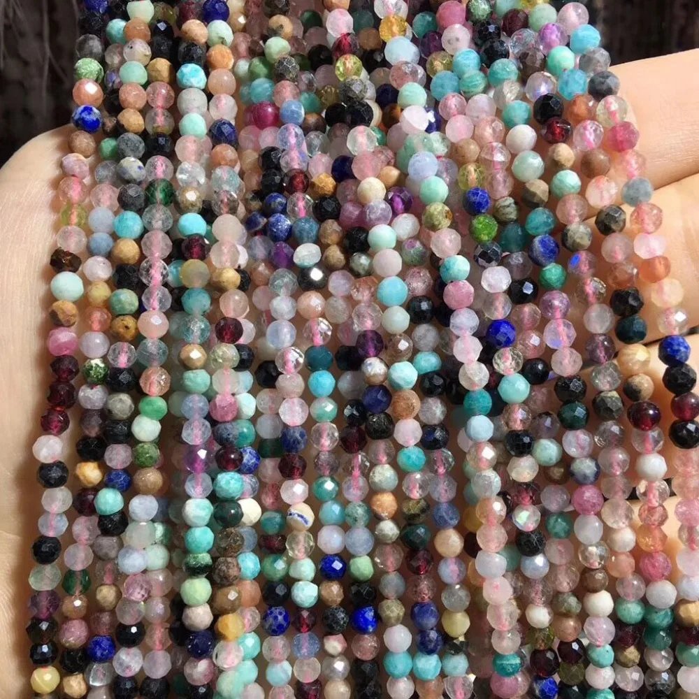 Natural Crystal Gems Stone Beaded 3 4mm Faceted Loose Spacer Beads for Jewelry Making Necklace Bracelet Accessories
Natural Crystal Gems Stone Beaded 3 4mm Faceted Loose Spacer Beads for Jewelry Making Necklace Bracelet Accessories