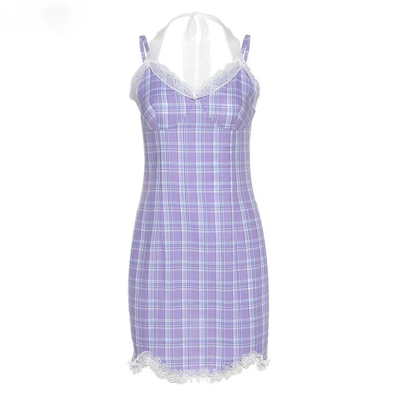 cute sweet lace purple plaid Strap dress women summer fashion sexy party birthday soft cotton mini bodycon dress women
cute sweet lace purple plaid Strap dress women summer fashion sexy party birthday soft cotton mini bodycon dress women