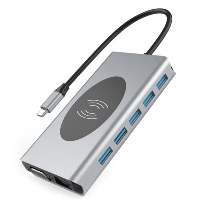 Type C USB Hub Docking Station Muiti-Functional 14 in1 Hub Dual 4K HDMI-Compatible Audio3.5mm Rj45 VGA Ethernet SD TF
Type C USB Hub Docking Station Muiti-Functional 14 in1 Hub Dual 4K HDMI-Compatible Audio3.5mm Rj45 VGA Ethernet SD TF