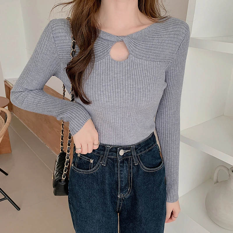 Lucyever Sexy Hollow Out Bodycon Knitted Sweater Women Autumn Thin Long Sleeve Pullover Woman O-Neck Bottoming Ladies Clothes
Lucyever Sexy Hollow Out Bodycon Knitted Sweater Women Autumn Thin Long Sleeve Pullover Woman O-Neck Bottoming Ladies Clothes