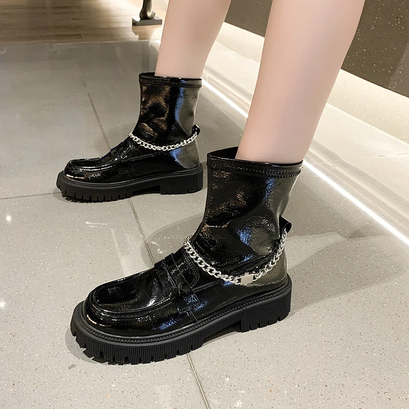 2021 Winter Designer New Mid Heels Platform Ankle Snow Boots Fashion Chain Warm Goth Chelsea Boots Chunky Casual Women Shoes
2021 Winter Designer New Mid Heels Platform Ankle Snow Boots Fashion Chain Warm Goth Chelsea Boots Chunky Casual Women Shoes