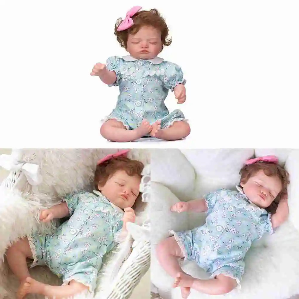 19 Inch Blue Dress Pink Bow 49CM Silicone Baby Cute Doll Soft Full Body Realistic Baby Toys Baby Toddler Dolls Gift Girls
19 Inch Blue Dress Pink Bow 49CM Silicone Baby Cute Doll Soft Full Body Realistic Baby Toys Baby Toddler Dolls Gift Girls