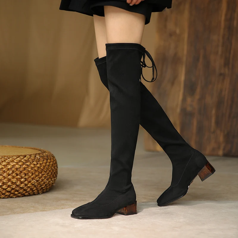 GD-time Winter Thigh High Boots Women Natural Genuine Leather Thick High Heel Over The Knee Boots Slim Stretch Shoes Lady Autumn
GD-time Winter Thigh High Boots Women Natural Genuine Leather Thick High Heel Over The Knee Boots Slim Stretch Shoes Lady Autumn