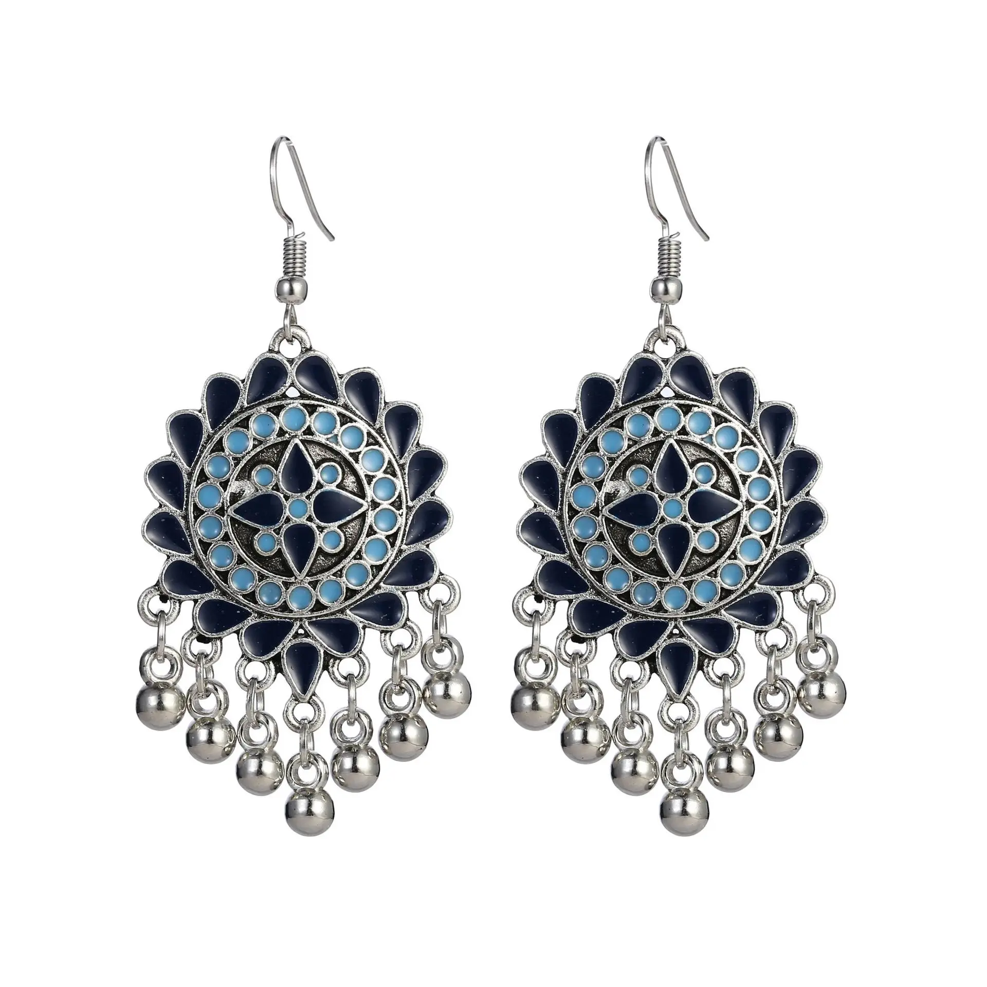 Retro Vintage Alloy Dangle Earrings Kolczyki Female Sun Flower Drop Oil Small Beads Tassel Earrings Boho Jewelry
Retro Vintage Alloy Dangle Earrings Kolczyki Female Sun Flower Drop Oil Small Beads Tassel Earrings Boho Jewelry